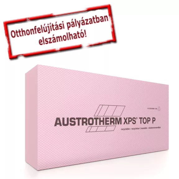 Austrotherm XPS TOP P lábazati szigetelés -- 60 cm x 125 cm -- sima élképzéssel - bordázott felülettel -- 10 cm Austrotherm XPS TOP P lábazati szigetelés -- 60 cm x 125 cm -- sima élképzéssel - bordázott felülettel -- 10 cm