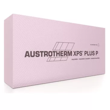   Austrotherm XPS PLUS P lábazati szigetelés sima élképzéssel - bordázott felülettel -- 8 cm - 40 cm