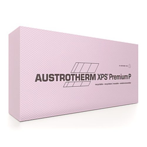 Austrotherm XPS PREMIUM P lábazati szigetelés bordázott felülettel - egyenes élképzéssel -- 12 cm