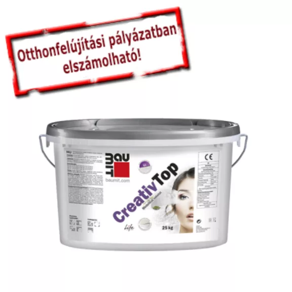 Baumit CreativTop Fine III. színcsoport szilikon kötőanyagú modellező vakolat -- 25 kg/vödör