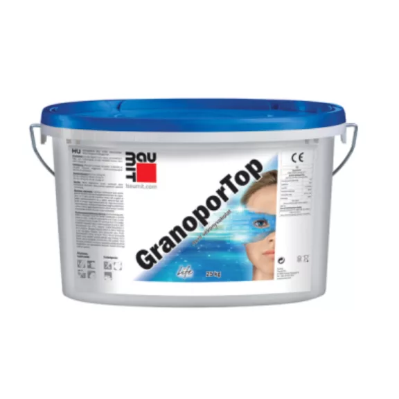 Baumit GranoporTop műgyanta kötőanyagú homlokzati vakolat - 25kg/vödör Baumit GranoporTop műgyanta kötőanyagú homlokzati vakolat - 25kg/vödör