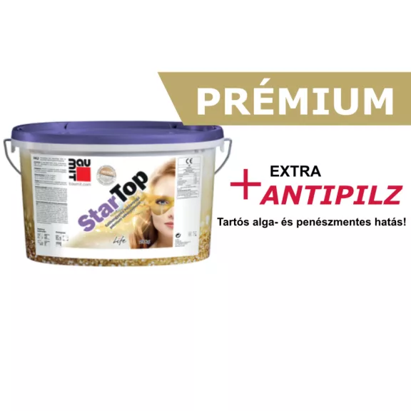 Baumit StarTop prémium páraáteresztő és víztaszító homlokzati vakolat -- 25kg/vödör Baumit StarTop prémium páraáteresztő és víztaszító homlokzati vakolat -- 25kg/vödör