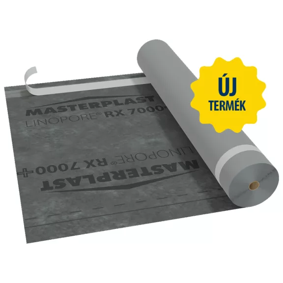 Masterplast LINOPORE® RX 7000+ páraáteresztő tetőfólia ragasztósávval - 170g/m2 - 75m2/tekercs Masterplast LINOPORE® RX 7000+ páraáteresztő tetőfólia ragasztósávval - 170g/m2 - 75m2/tekercs