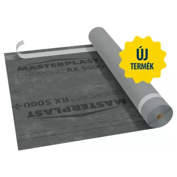   Masterplast LINOPORE® RX 5000+ páraáteresztő tetőfólia ragasztósávval - 130g/m2 - 75m2/tekercs