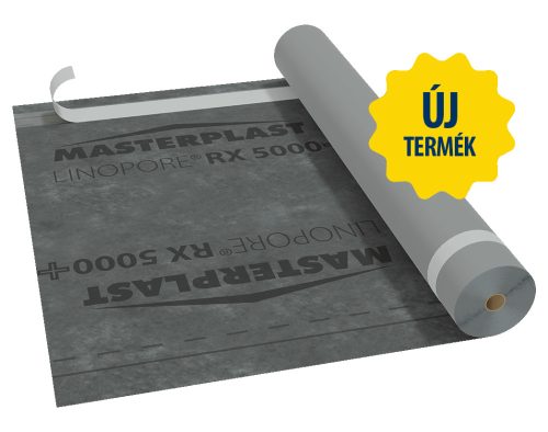 Masterplast LINOPORE® RX 5000+ 130g/m2 páraáteresztő fólia ragasztószalaggal 75m2/tekercs