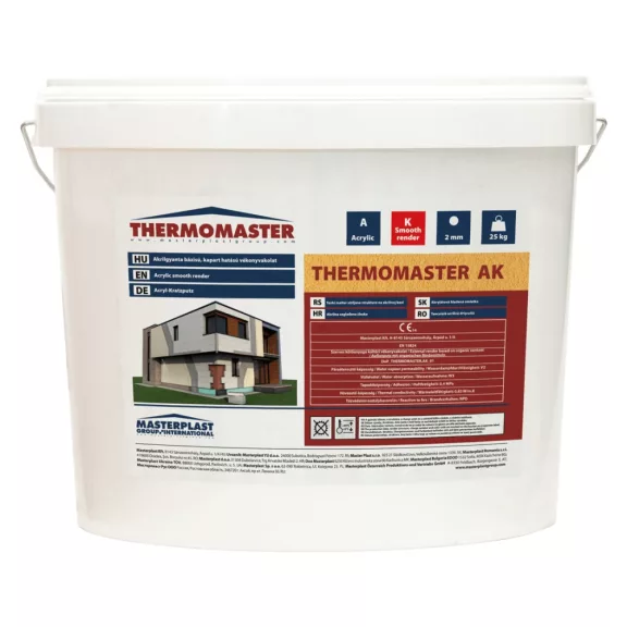 THERMOMASTER AKRIL nemesvakolat Kapart 1,5mm - 0. színcsoport - 25kg/vödör THERMOMASTER AKRIL nemesvakolat Kapart 1,5mm - 0. színcsoport - 25kg/vödör