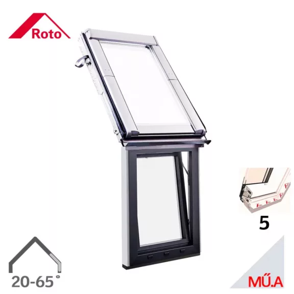 Roto WFA R15F K AL műanyag térdfal ablak 72x116 cm 7/11 Roto WFA R15F K AL műanyag térdfal ablak 72x116 cm 7/11
