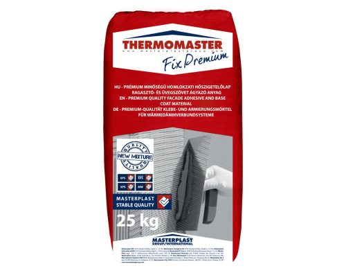 THERMOMASTER FIX PRÉMIUM ragasztó homlokzati EPS FEHÉR, GRAFIT, lábazati XPS ragasztáshoz - 25kg/zsák