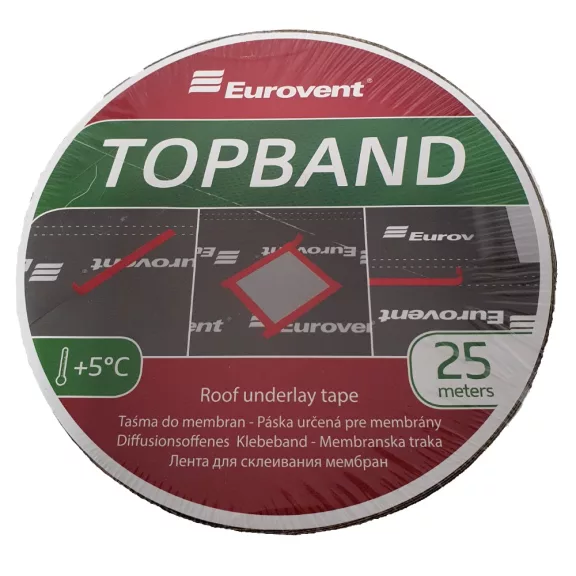 EUROVENT Páraáteresztő tetőfólia javítószalag 5cm x 25m /tekercs EUROVENT Páraáteresztő tetőfólia javítószalag 5cm x 25m /tekercs