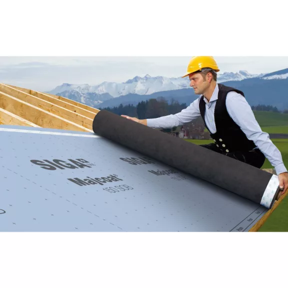 SIGA Majcoat 150g SOB páraáteresztő tetőfólia ragasztósávval 75m2/tekercs SIGA Majcoat 150g SOB páraáteresztő tetőfólia ragasztósávval 75m2/tekercs